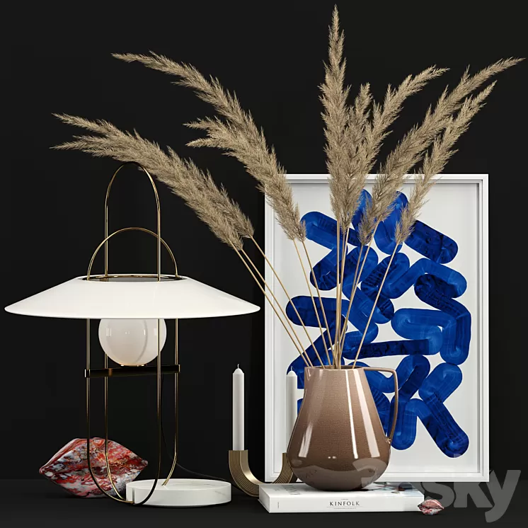 Decor with Fontana Arte Setareh lamp 3D Model