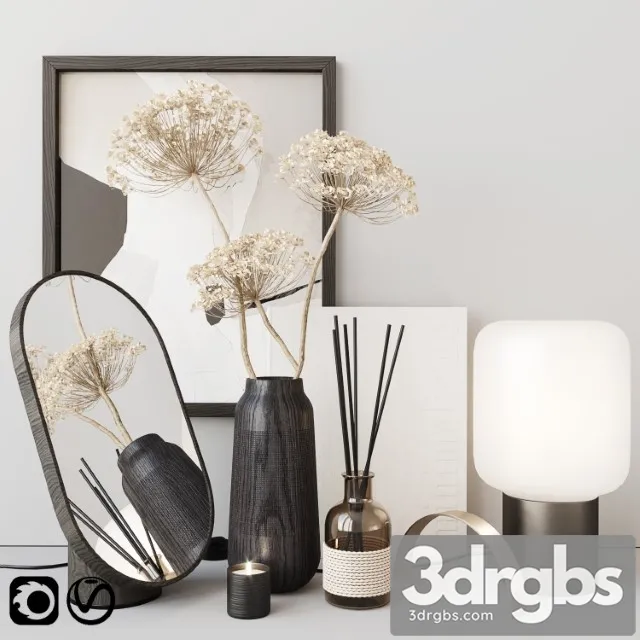 Decor with Heracleum 3D Model Free