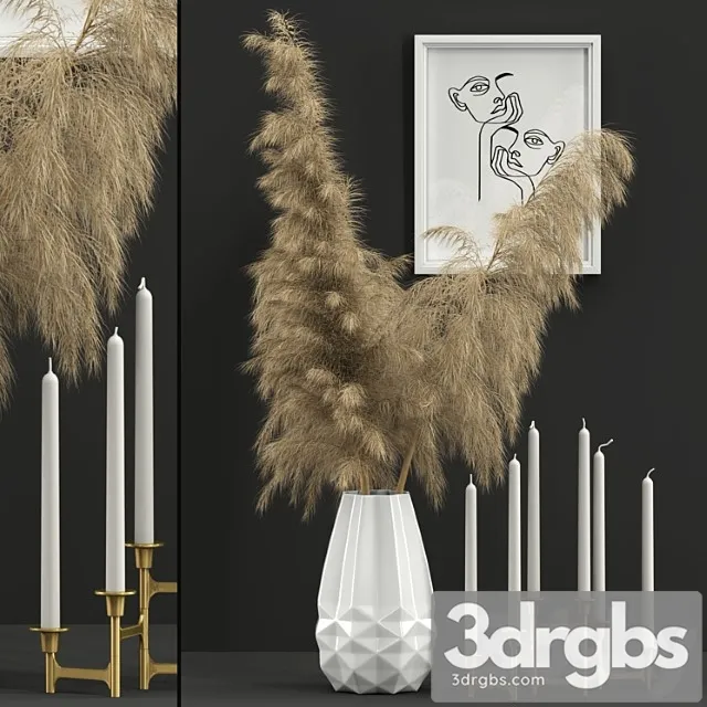 Decor with katsura vase 3D Model Free