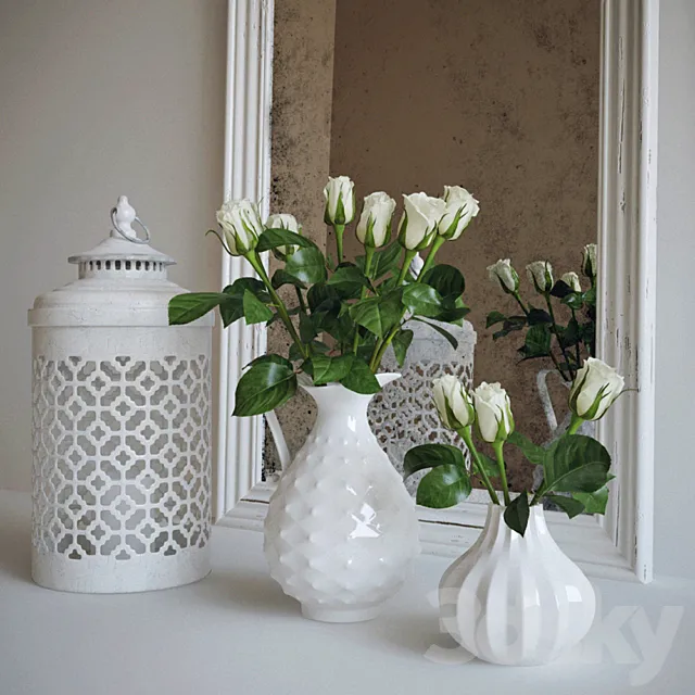 Decor with roses 3D Model