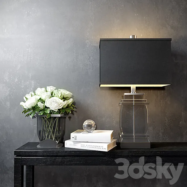 Decor with roses 3D Model