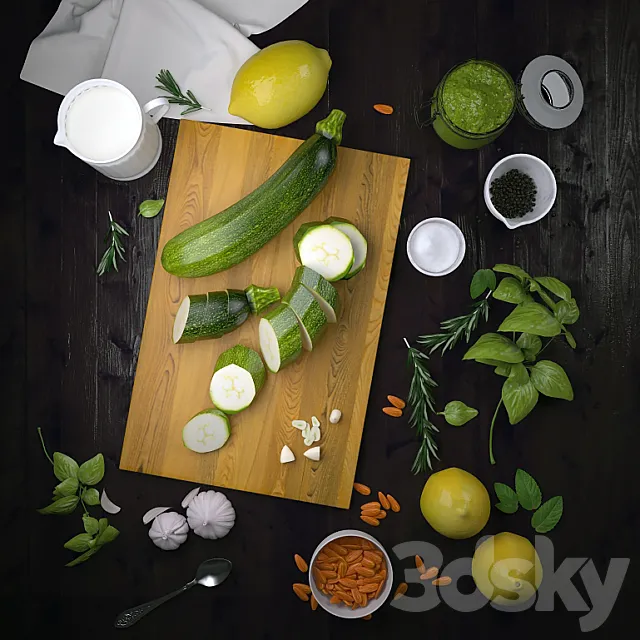 Decor with vegetables 3DModel