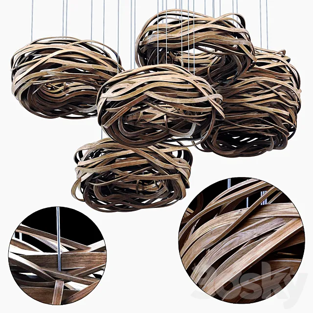 Decor wood nest n1 _ Decor wood nest No. 1 3DModel