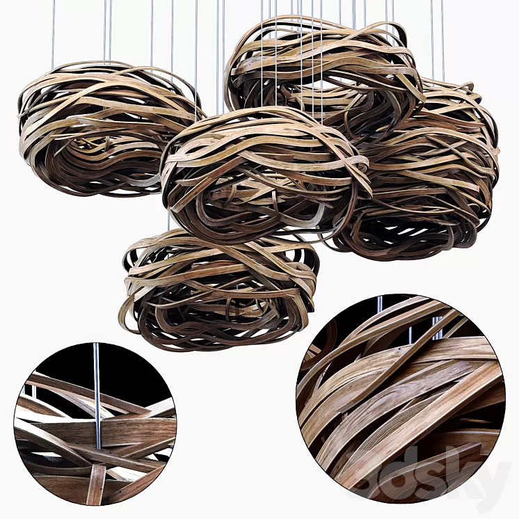 Decor wood nest n1 / Decor wood nest No. 1 3D Model