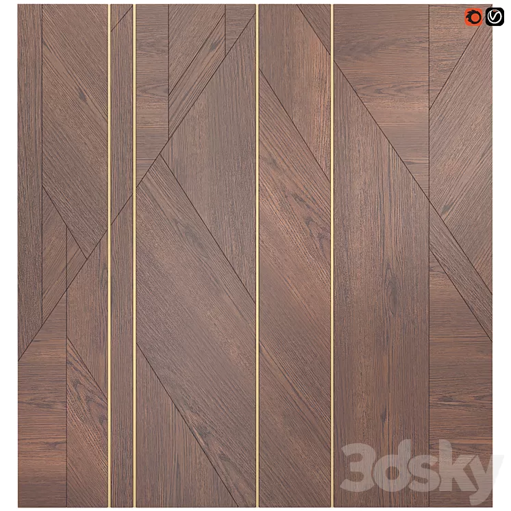 Decor wood Panel 26 3D Model