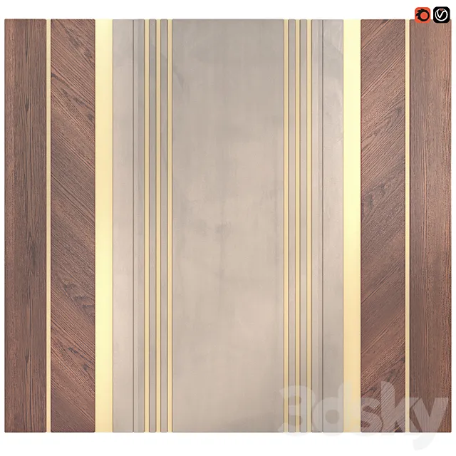 Decor wood Panel 29 3D Model