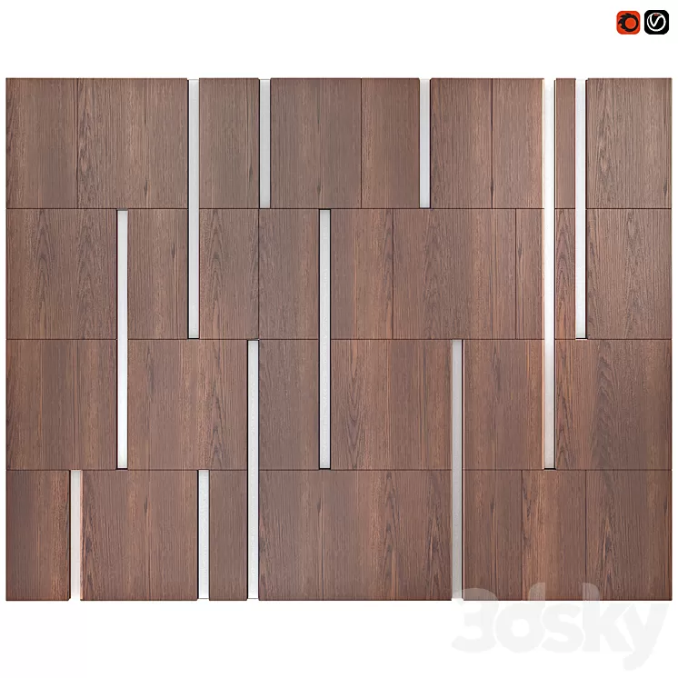 Decor wood Panel 33 3D Model