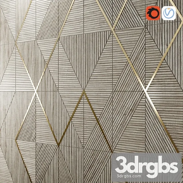 Decor wood panel 3D Model Free