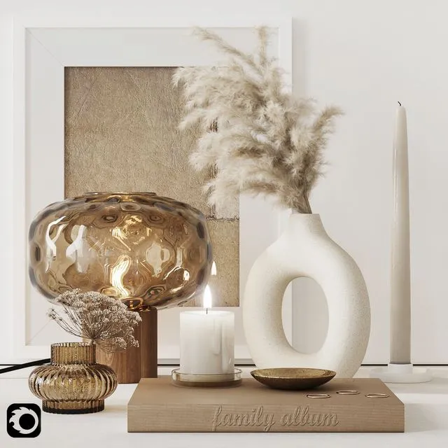 Decor_04 with family album 3D Model