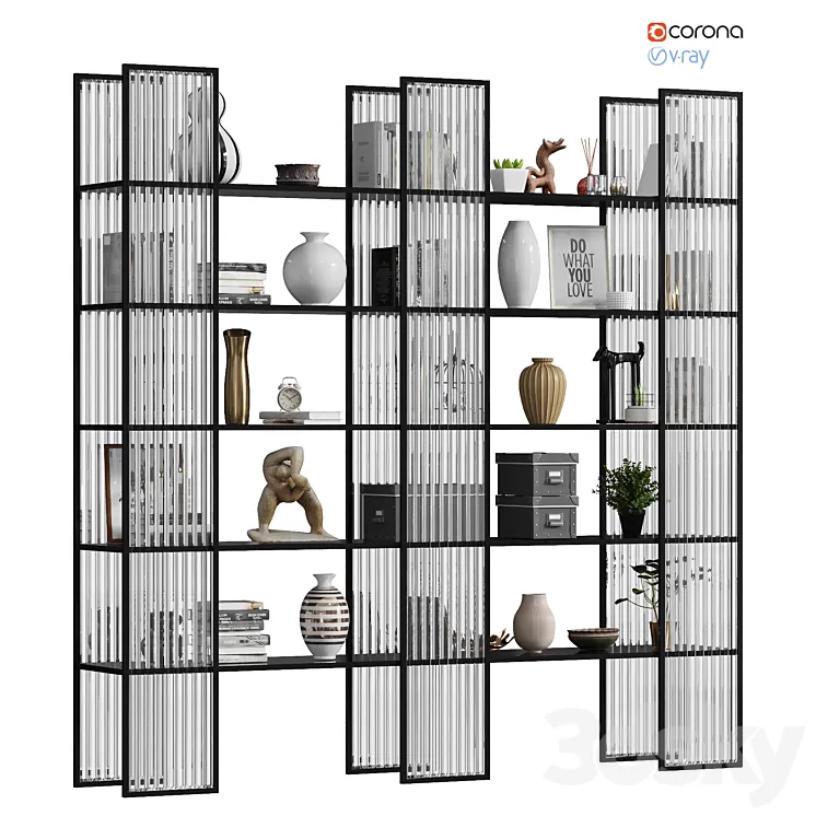 Decorated shelves # 8 3D Model Free