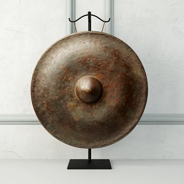 decoration - 19th Century Laos Bronze Gong 4 preview 3D Model