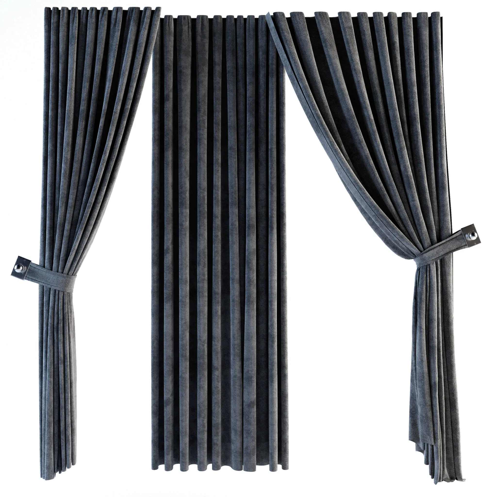 decoration - 3 types of curtains 3D Model