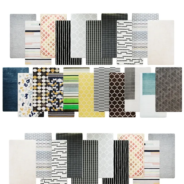 decoration - 32 IKEA Rug collection 3D Model