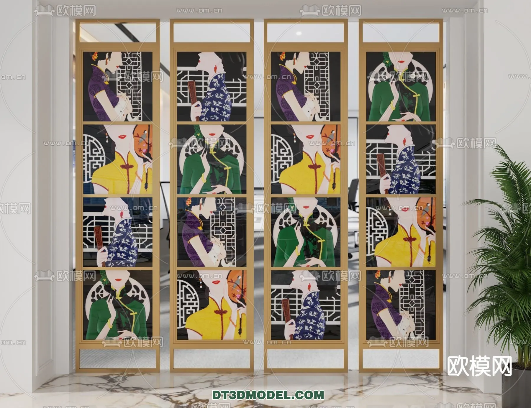 DECORATION - 3D PANEL - 3D Model For Interior Design - 939