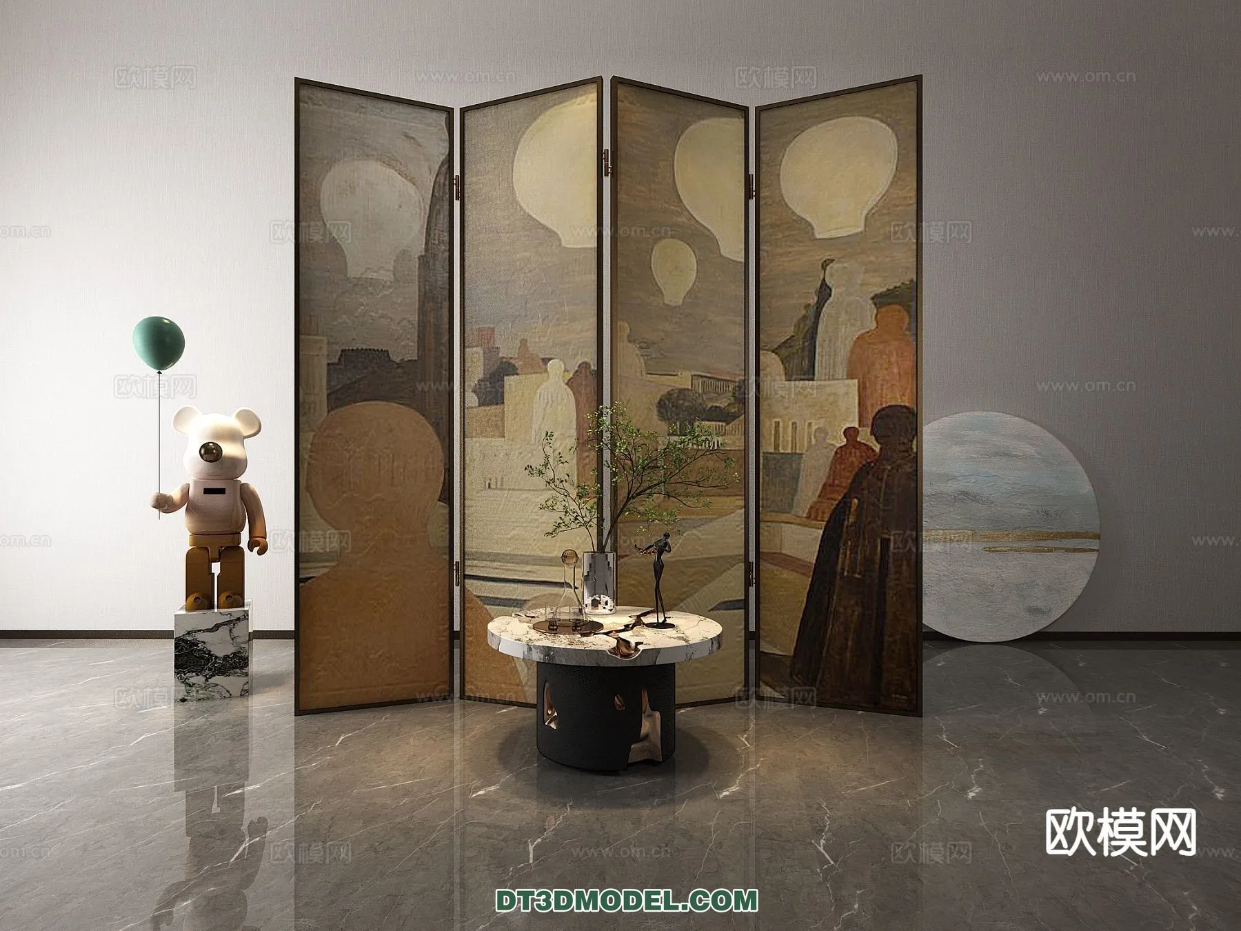 DECORATION - 3D PANEL - 3D Model For Interior Design - 953