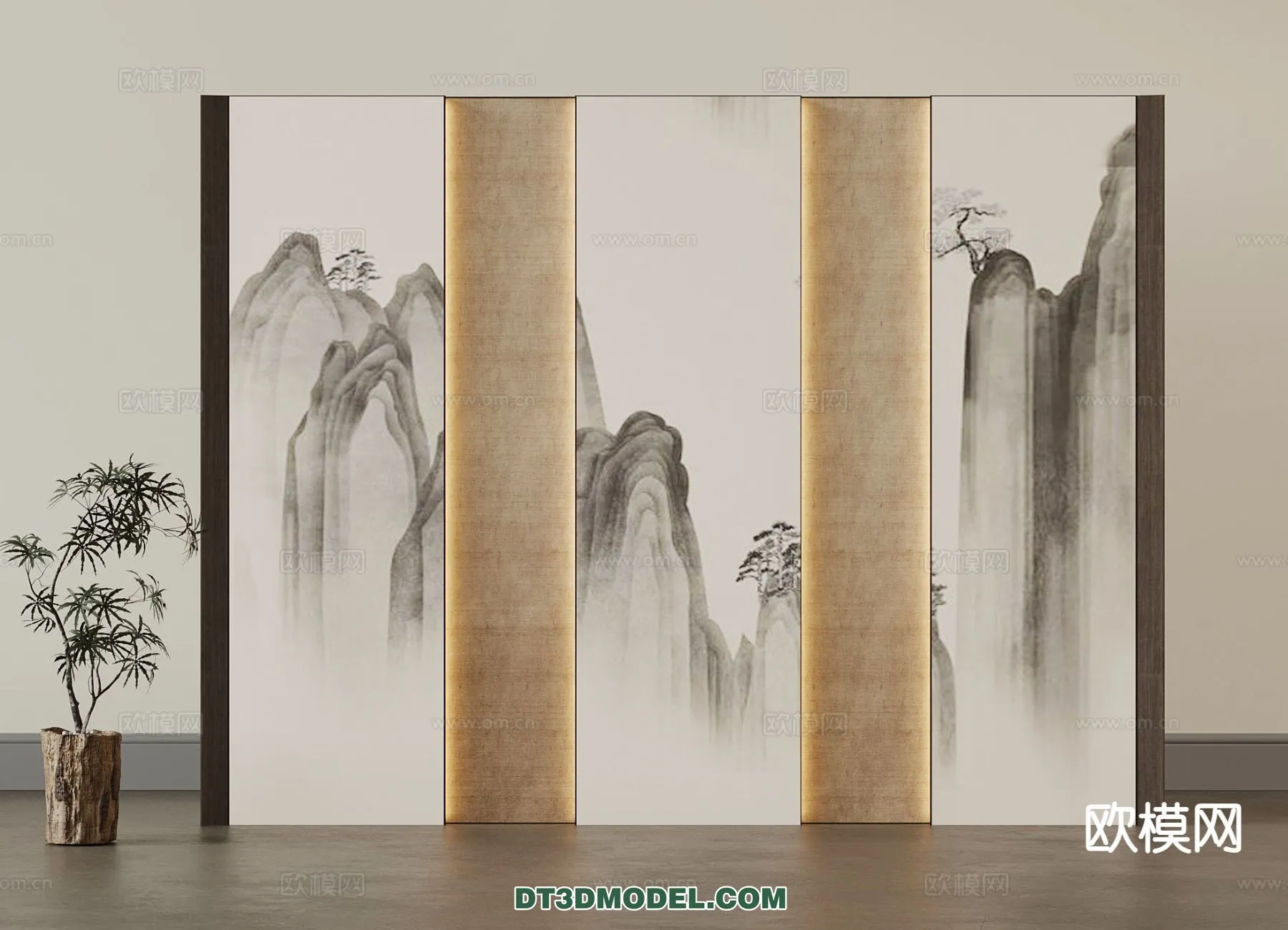 DECORATION - 3D PANEL - 3D Model For Interior Design - 978