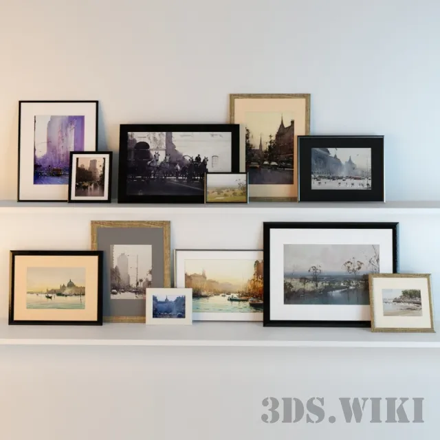 decoration - A selection of watercolors by Joseph Zbukvic 3D Model