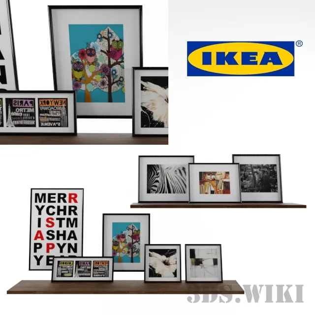 decoration - A set of paintings from IKEA 3D Model