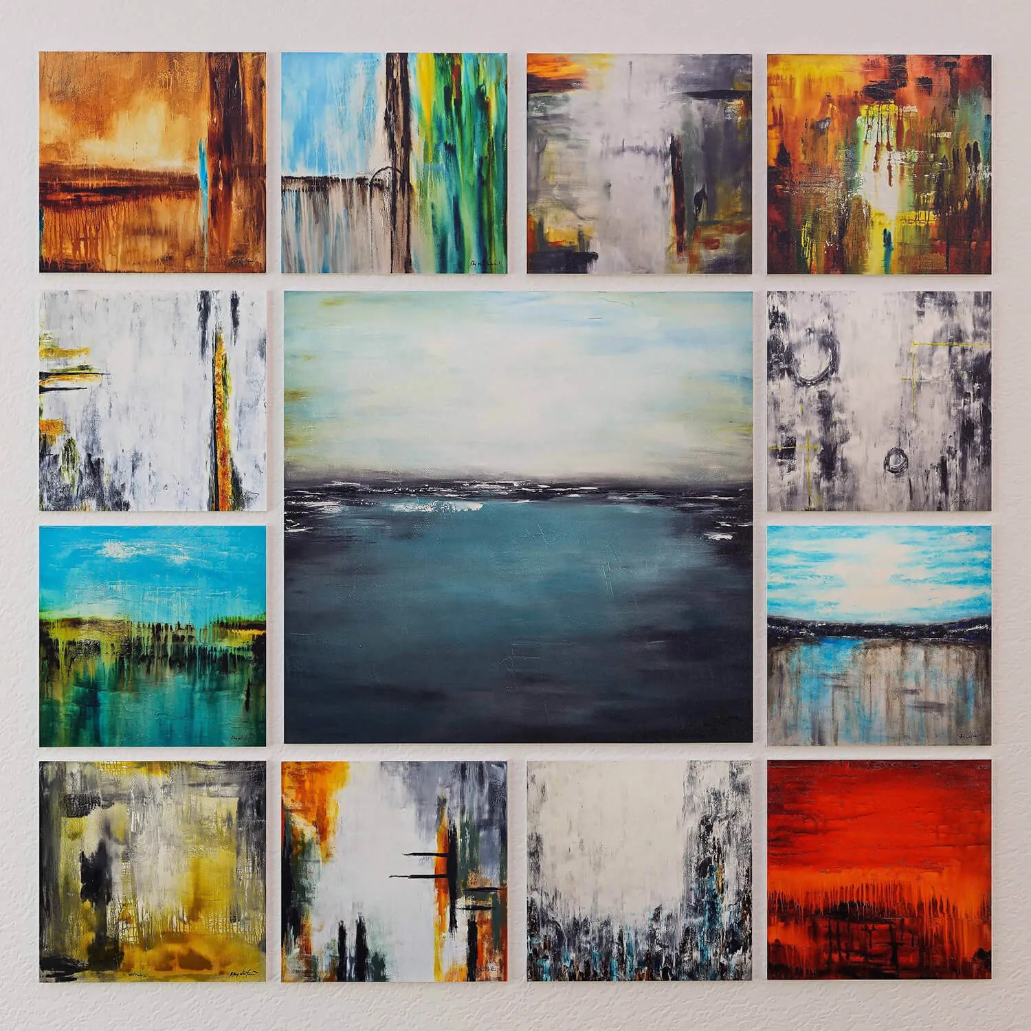 decoration - Abstract acrylic painting by Sky Whitman 3D Model