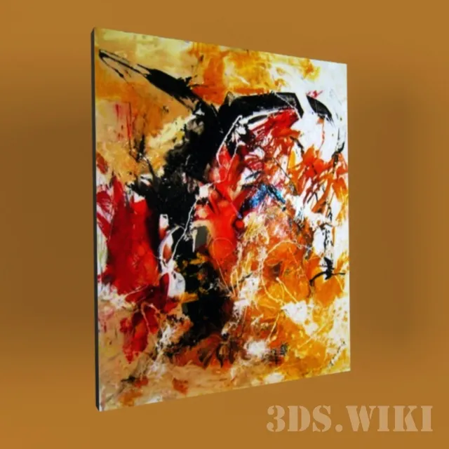 decoration - Abstract wall painting 3D Model