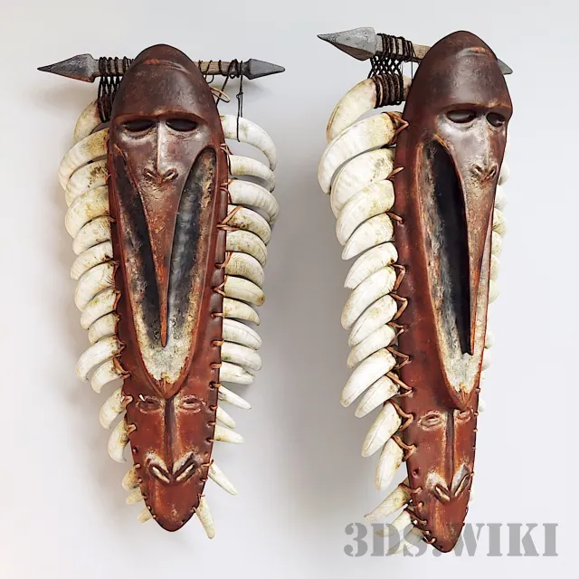 decoration - African Shaman Mask 3D Model