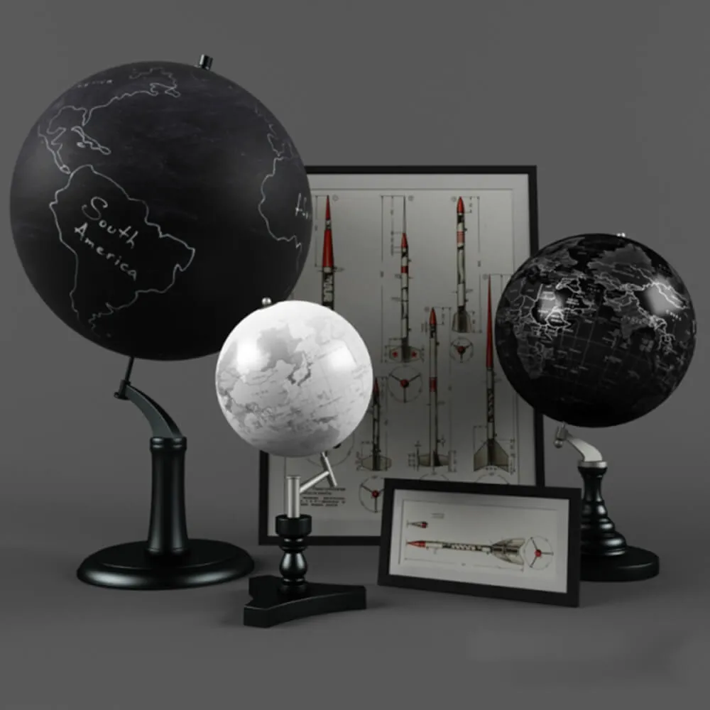decoration - ANTIQUE GLOBES 3D Model