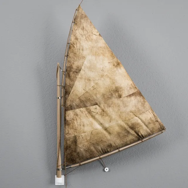 decoration - Antique Gunter Sail Wall Decoration 3D Model