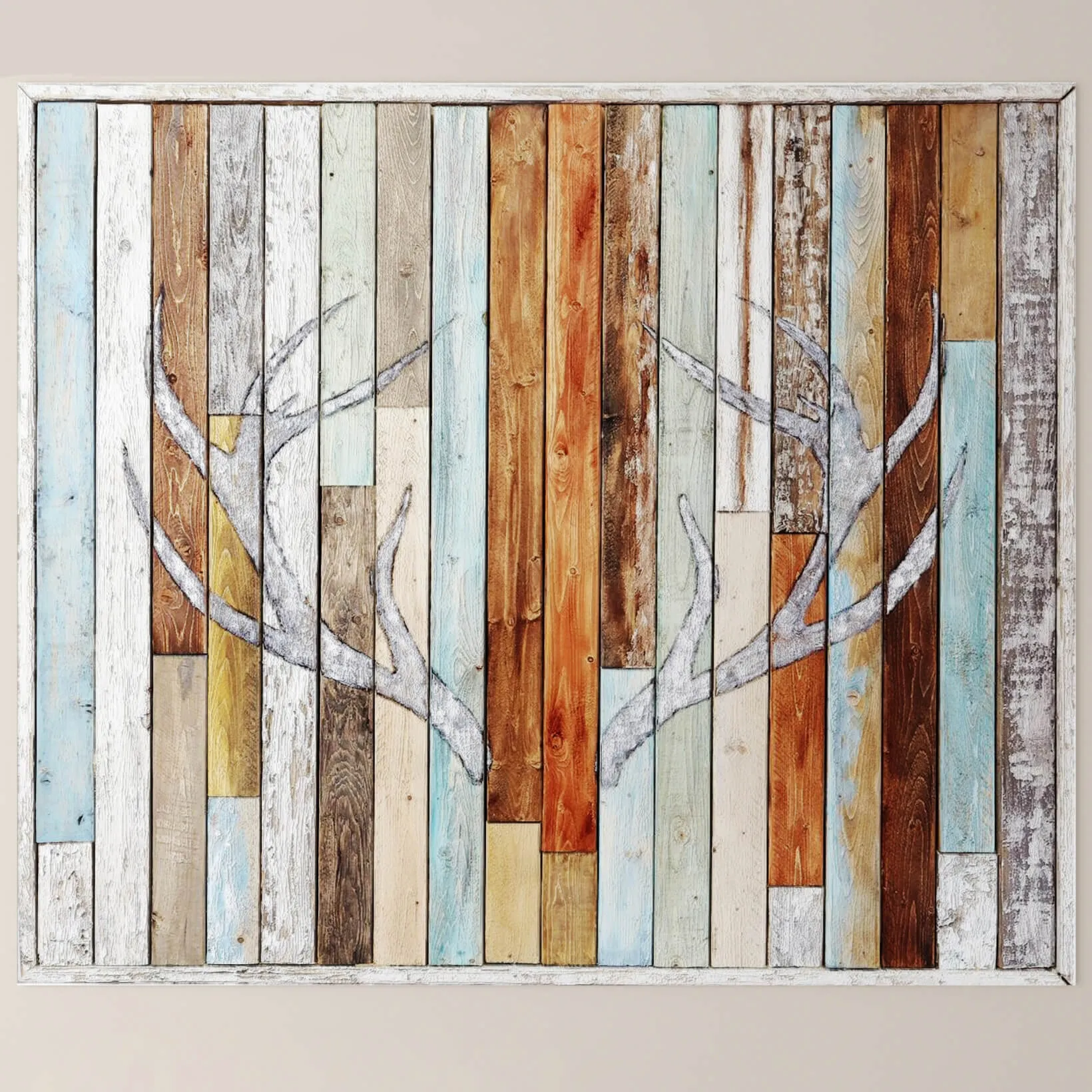 decoration - Antler Silhouette wall  panel 3D Model