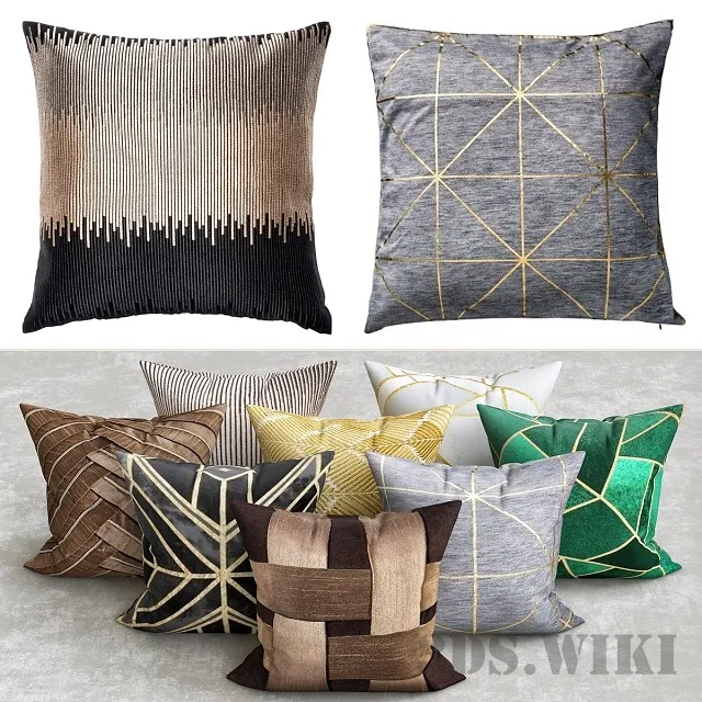 decoration - Art Deco pillows 3D Model