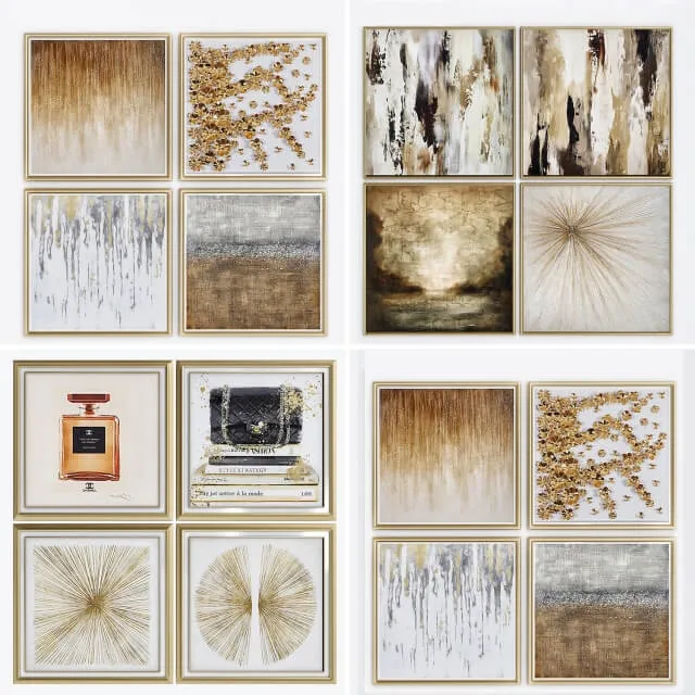 decoration - Art Gold decor frame 3D Model