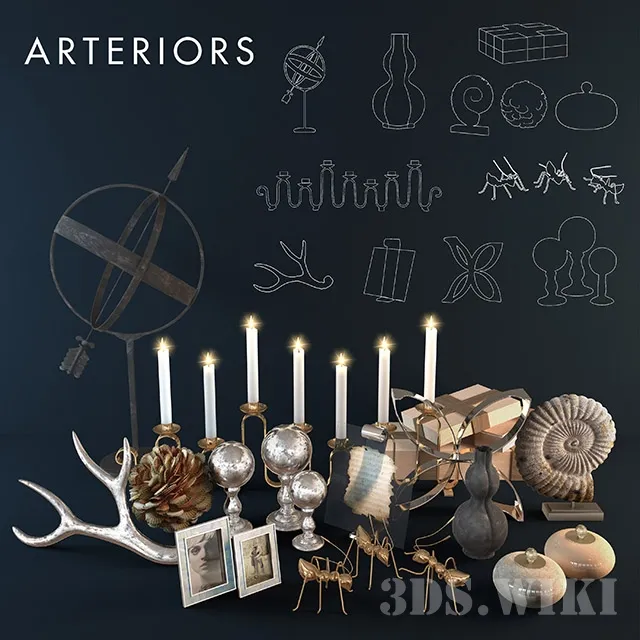 decoration - Arteriors decoration set 3D Model