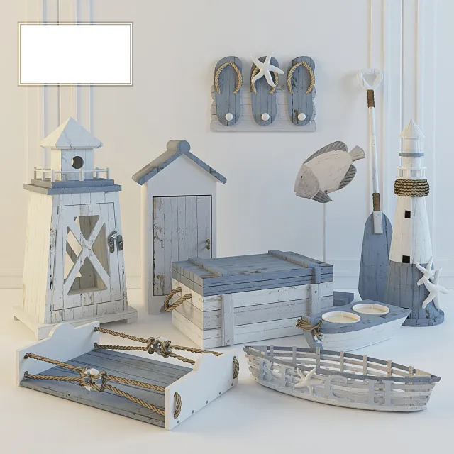 decoration - Arteriors decorative set 4 3D Model