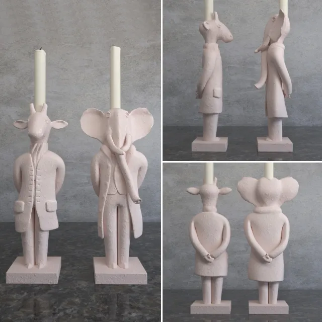 decoration - Arteriors Home Hamilton Candle Holders 3D Model