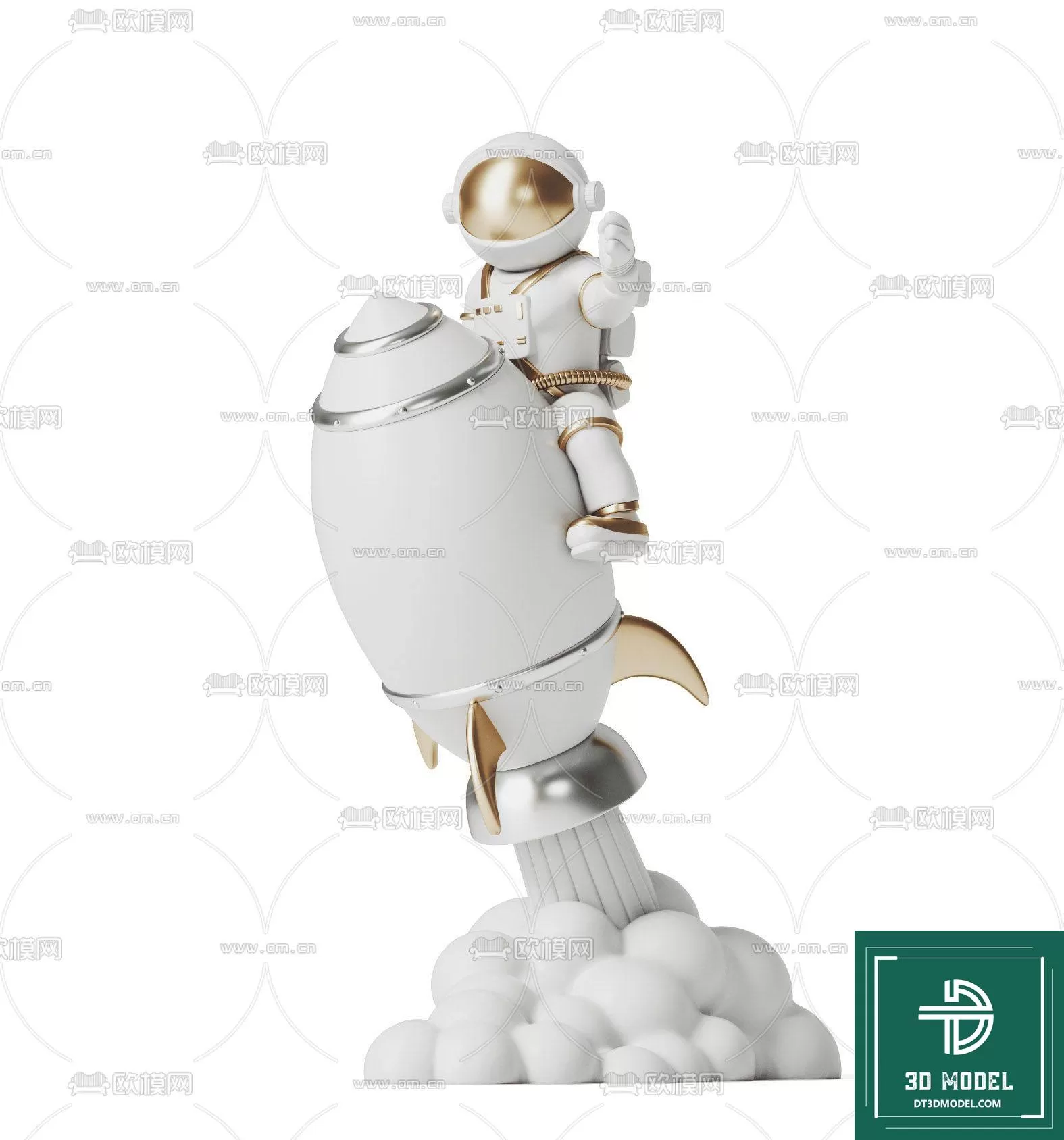 DECORATION – ASTRONAUT 3D MODELS – 018