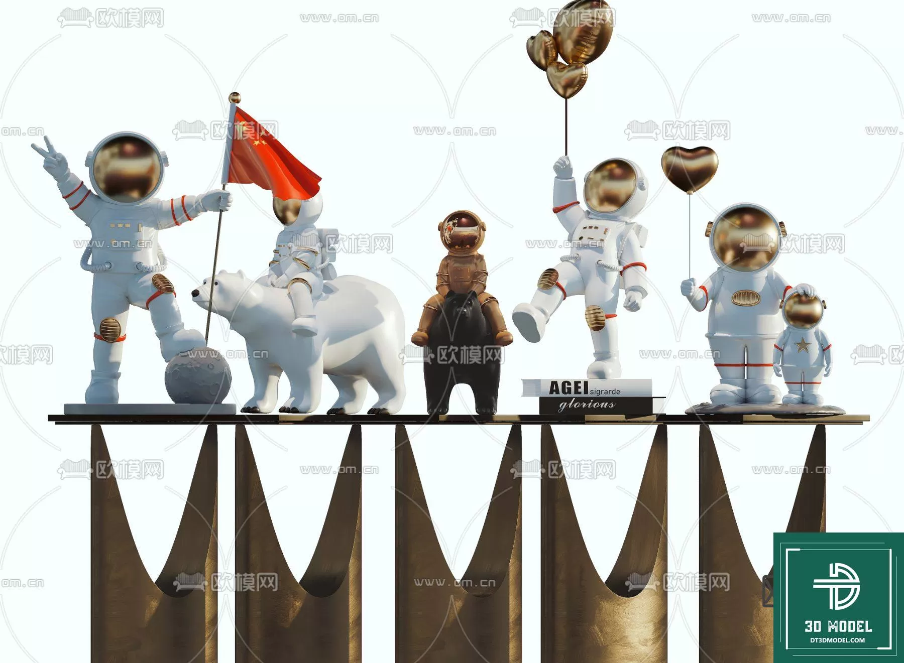 DECORATION – ASTRONAUT 3D MODELS – 039