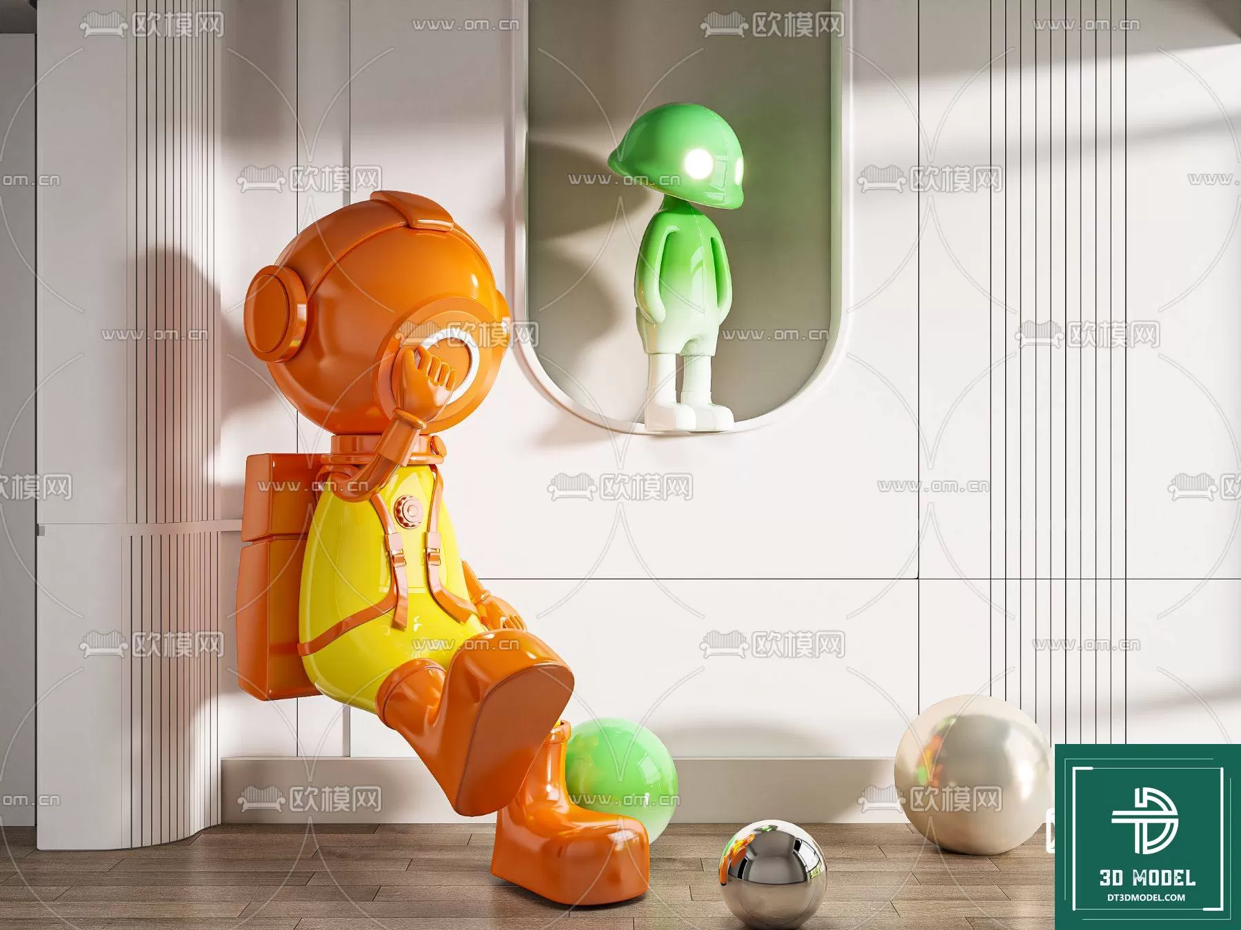 DECORATION – ASTRONAUT 3D MODELS – 080