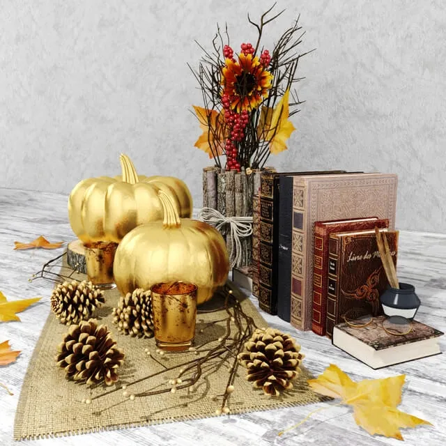 decoration - Autumn decor set 3D Model