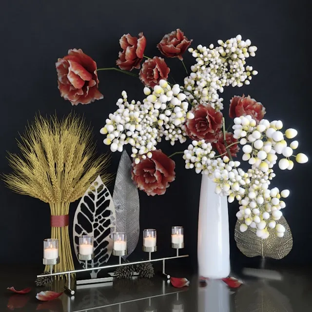 decoration - Autumn decorative set 3D Model