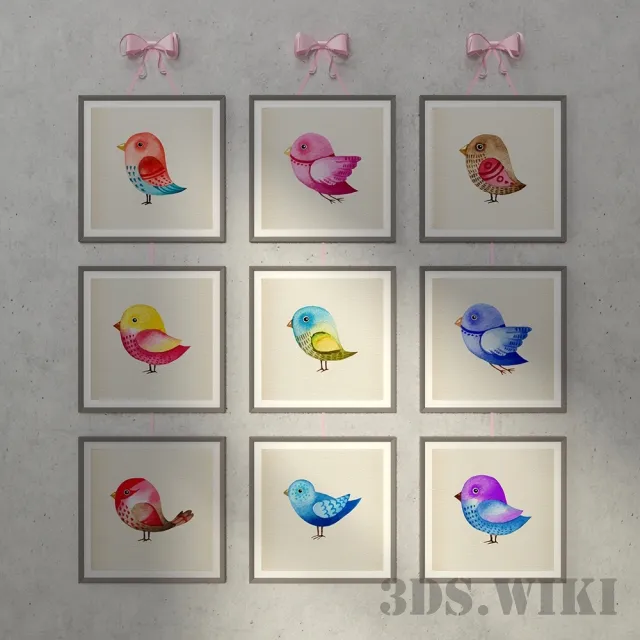 decoration - Baby wall pictures 3D Model