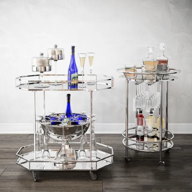 decoration - Bar carts Z gallerie 3D Model