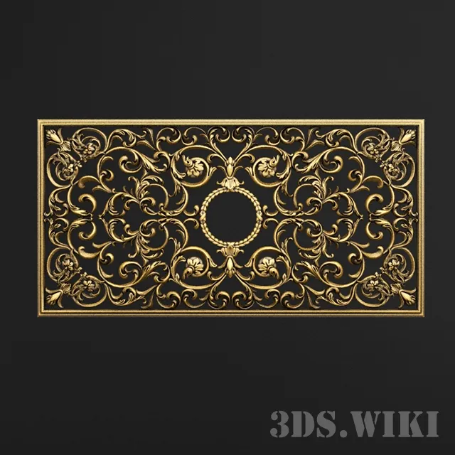 decoration - Baroque radiator grill 3D Model
