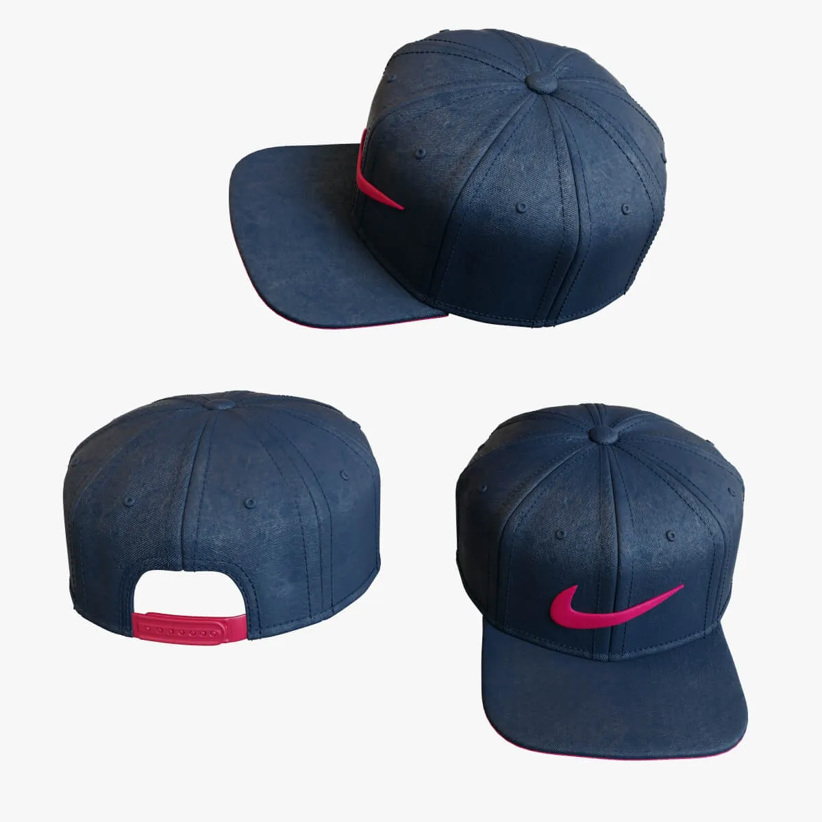 decoration - Baseball cap NIKE SWOOSH PRO - blue 3D Model