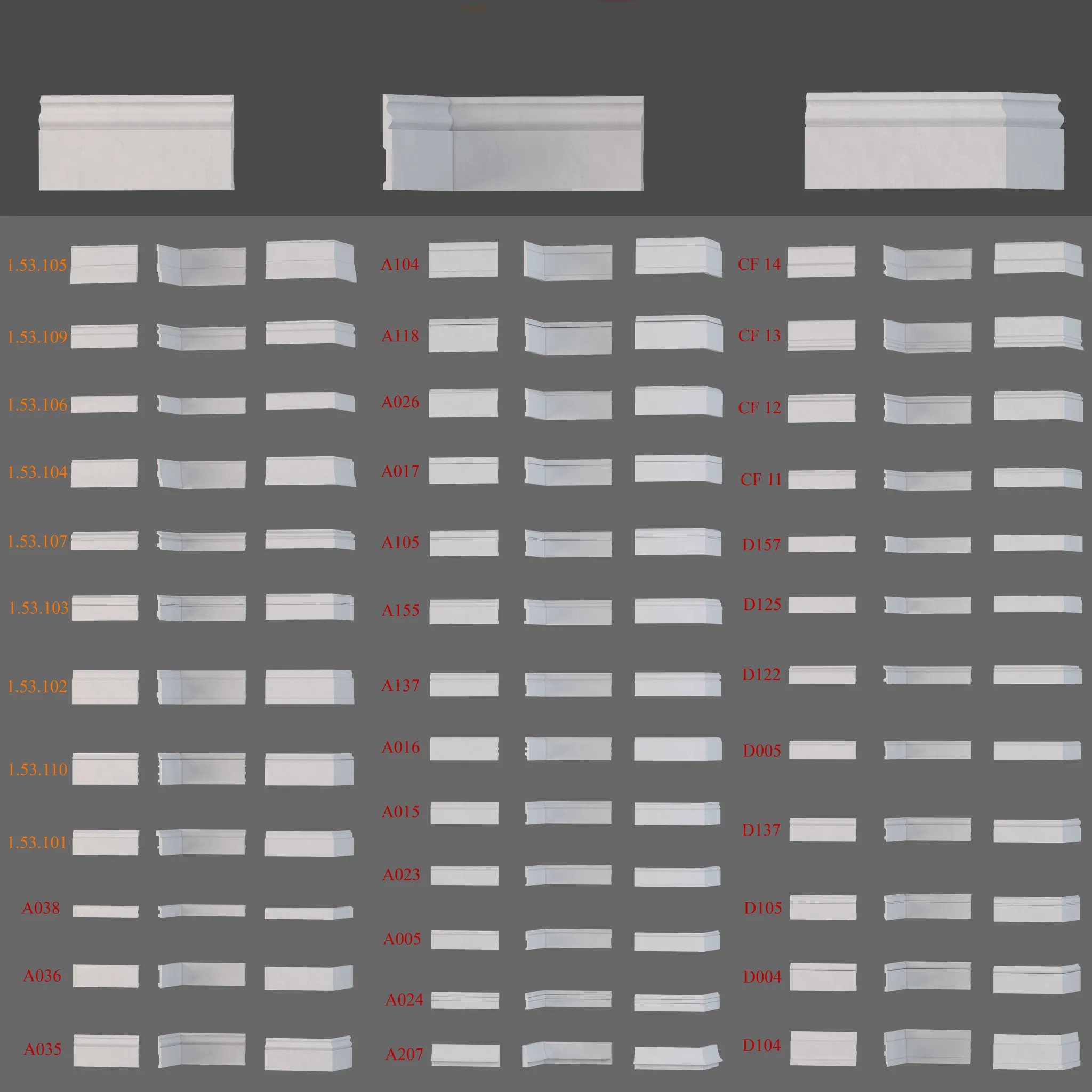decoration - Baseboard Evroplast and Decomaster 3D Model