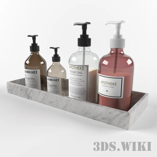 decoration - Bathroom bottles 3D Model