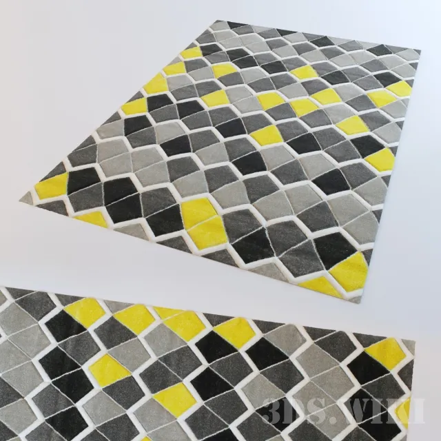 decoration - Beautiful colored modern carpet 3D Model