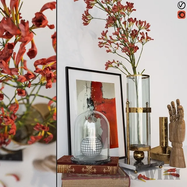 decoration - Beautiful decorative set 3D Model