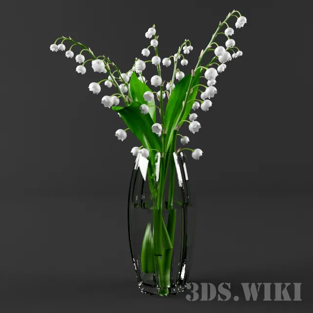 decoration - Beautiful flower in a vase 3D Model