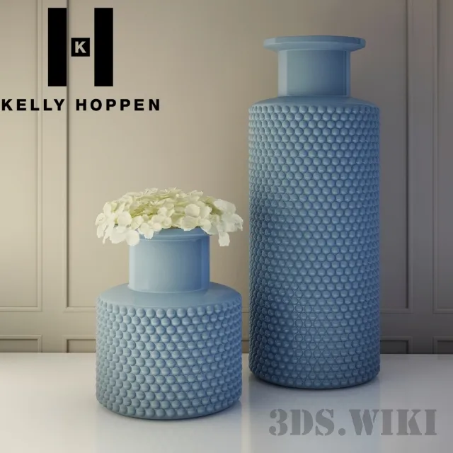 decoration - Beautiful flowers in designer vases by Kelly Hoppen 3D Model
