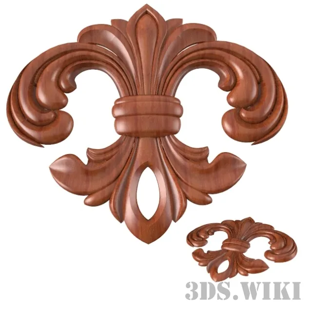 decoration - Beautiful modern stucco molding with texture 3D Model