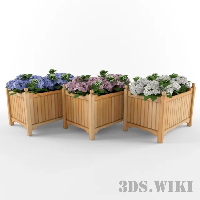 decoration - Beautiful multicolored flowers for decoration 3D Model